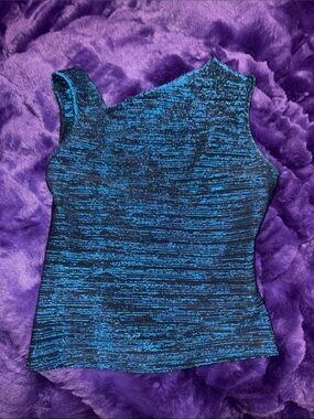 Y2K Formula X Sleeveless Blue Space Sparkle Women's Tank Top. Size s